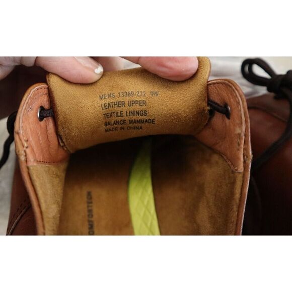 Florsheim Men's 9W Cognac Tumbled/Brown Leather Norwalk Cap Toe Oxford - Picture 6 of 9